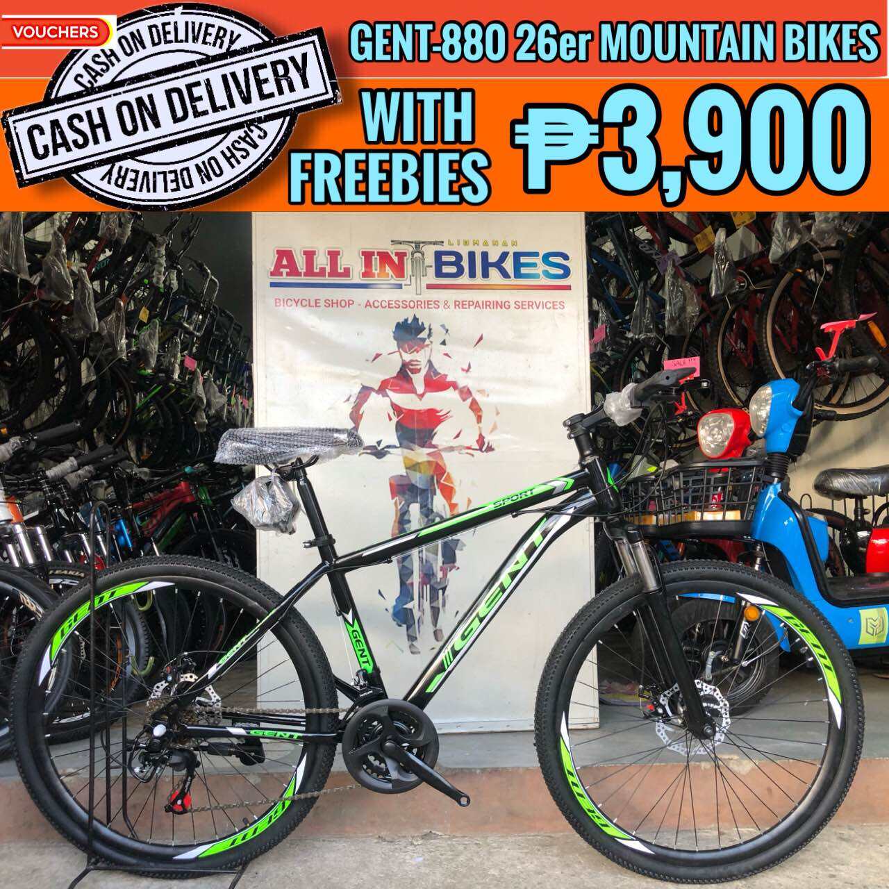 GENT-880 26er Mountain Bikes 3*7Speed With Freebies