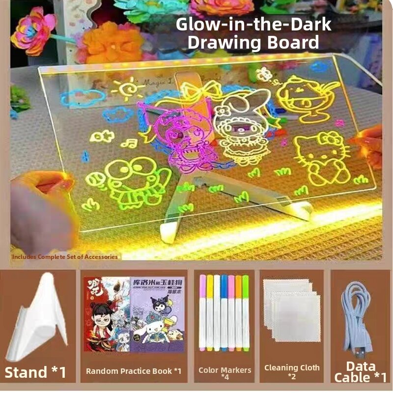 LED Transparent Drawing Board For Kids