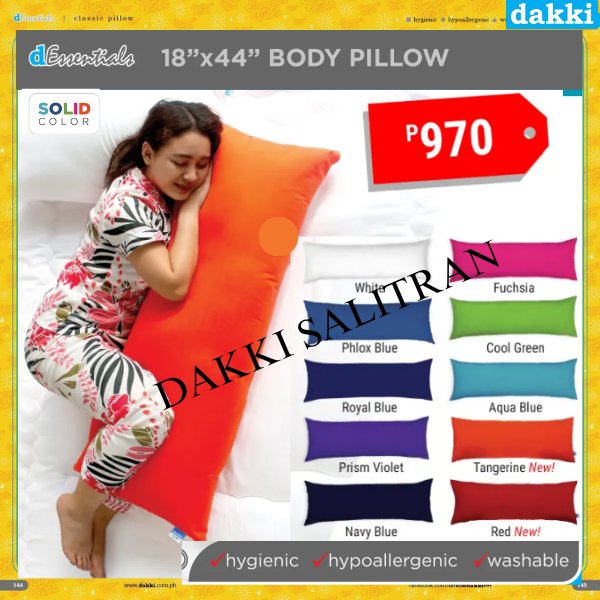 DAKKI BODY PILLOW 18"X44"