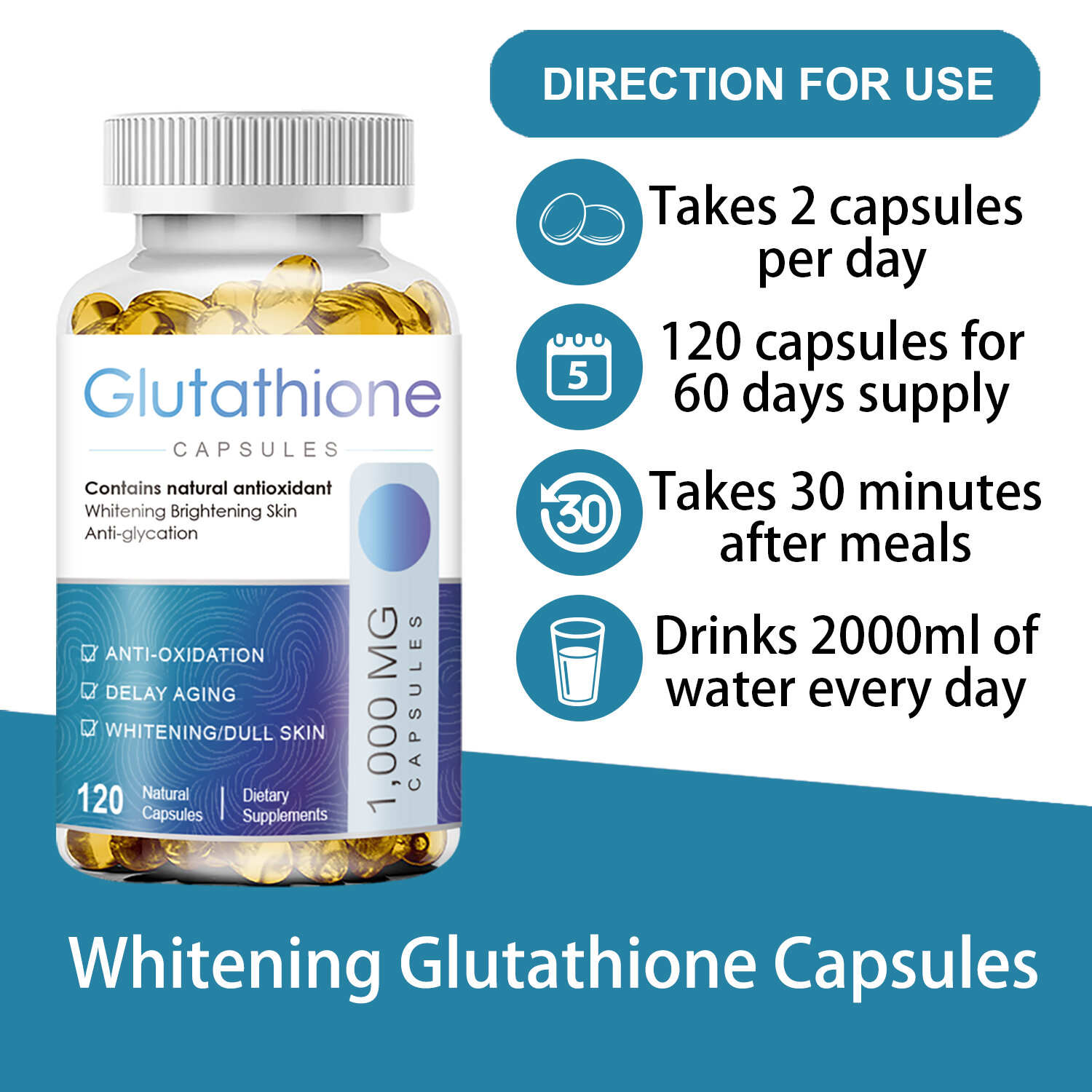 Glutathione Capsule 1000mg Whitening Capsule Glutathione with Vitamin C Anti Aging Capsules Skin Whitening Beauty Supplement Glutathione Collagen Glow Capsule 120 Capsules - Lazada | Lazada PH Glutathione Capsule 1000mg Whitening Capsule Glutathione with Vitamin C Anti Aging Capsules Skin Whitening Beauty Supplement Glutathione Collagen Glow Capsule 120 Capsules - Lazada | Lazada PH