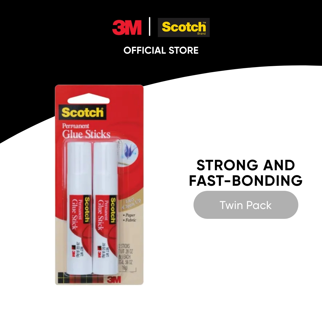3M™ Scotch® Glue Sticks, Strong and Fast Bonding, 2 pcs/pack, For school &  office use and arts & crafts