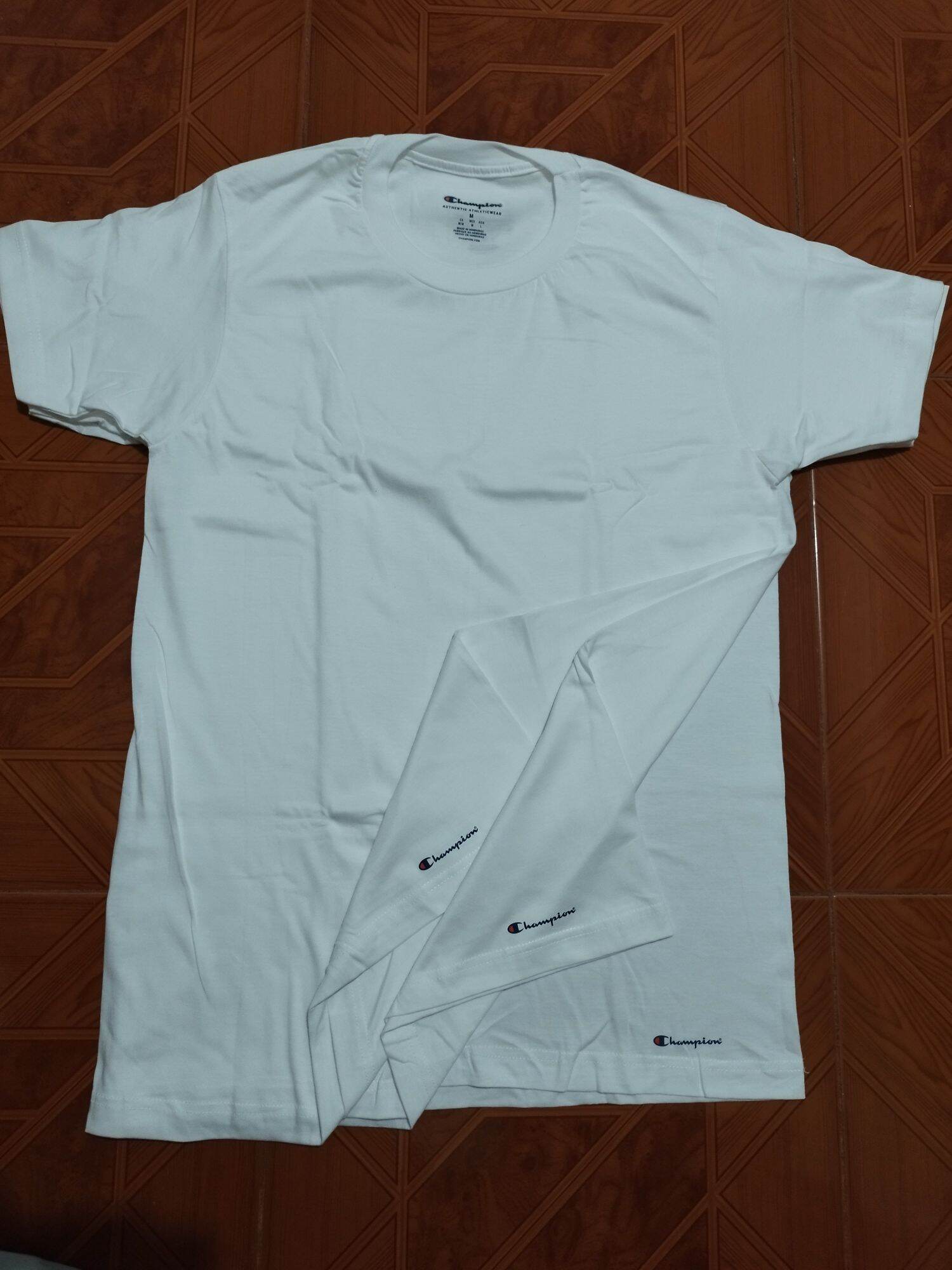 Champion plain 2024 white tee