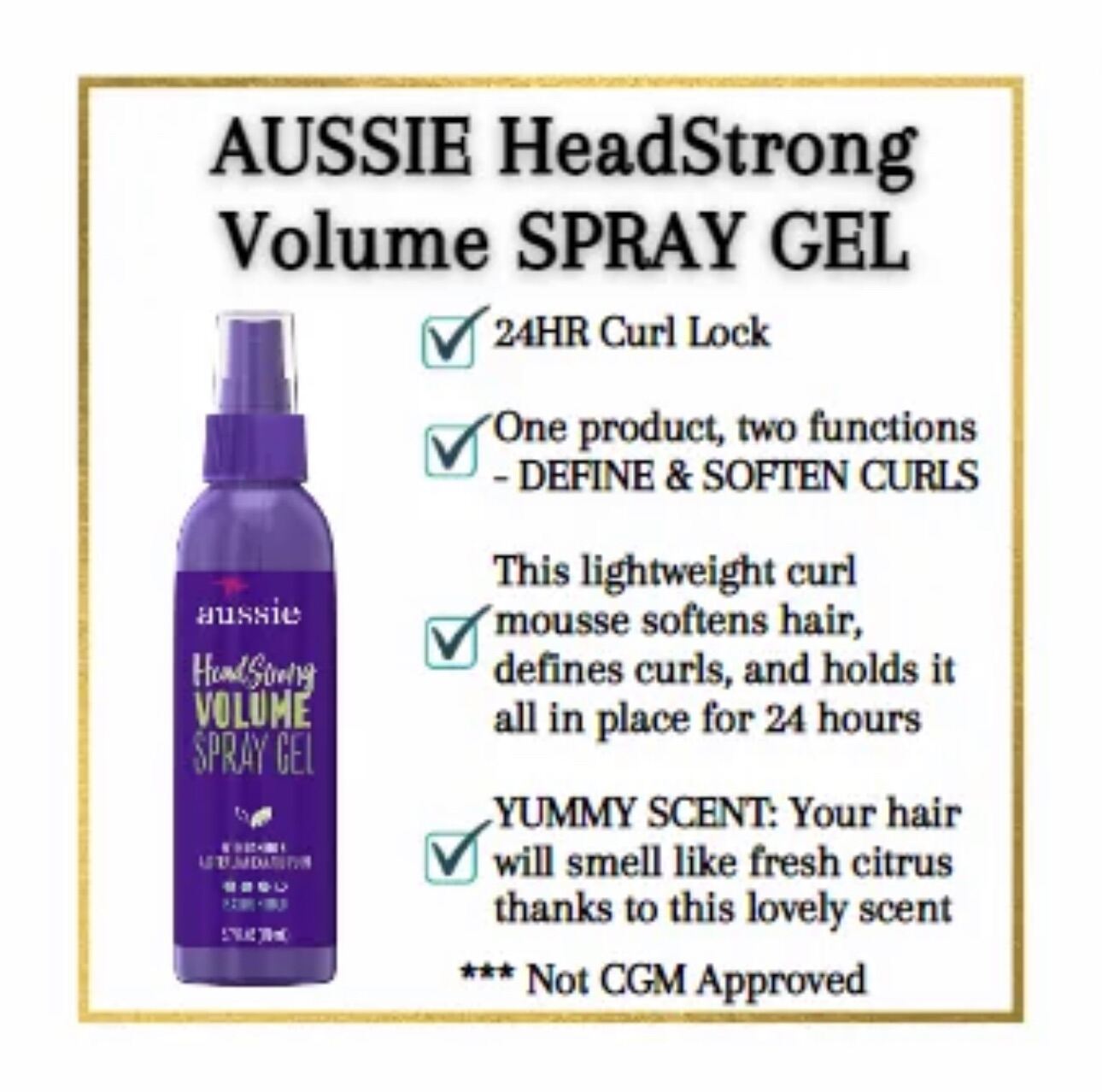Aussie Headstrong Volume Volumizing Maximum Hold Squeeze Hair Styling