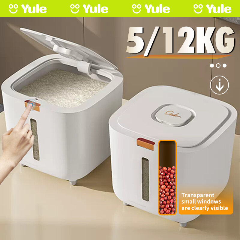 YULE Rice Dispenser Storage Container - 12KG Capacity