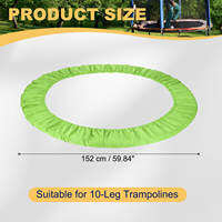 uxcell | 32-60In Trampolines Spring Cover Round Small Trampolines Replacement Cover 6-10 Holes Safety Pad Replacement for Home Fitness