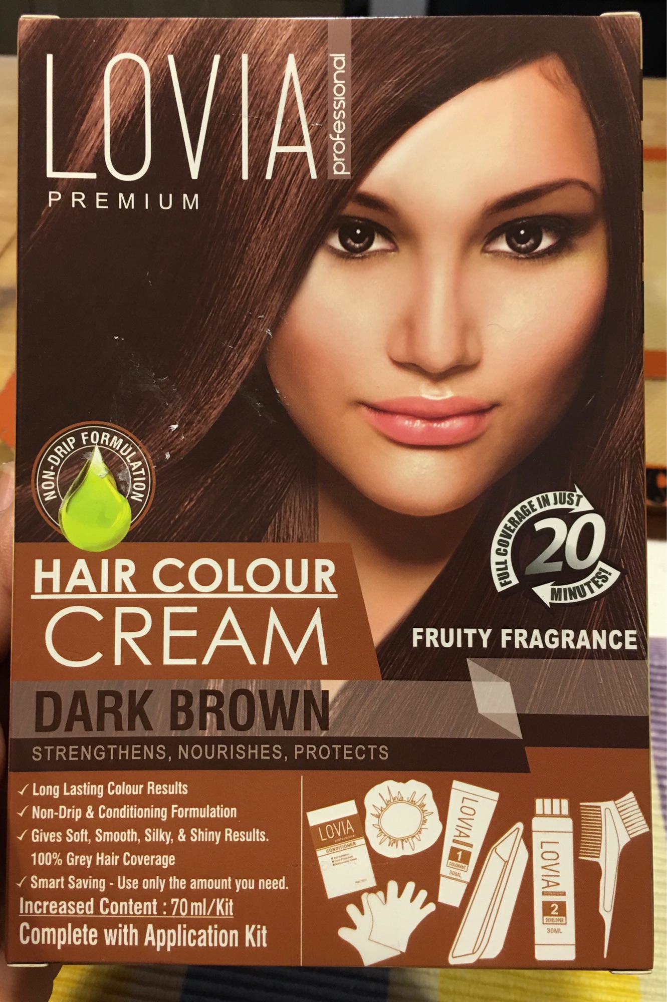 Lovia Hair Colour Cream 70 ml Natural Brown | Lazada PH