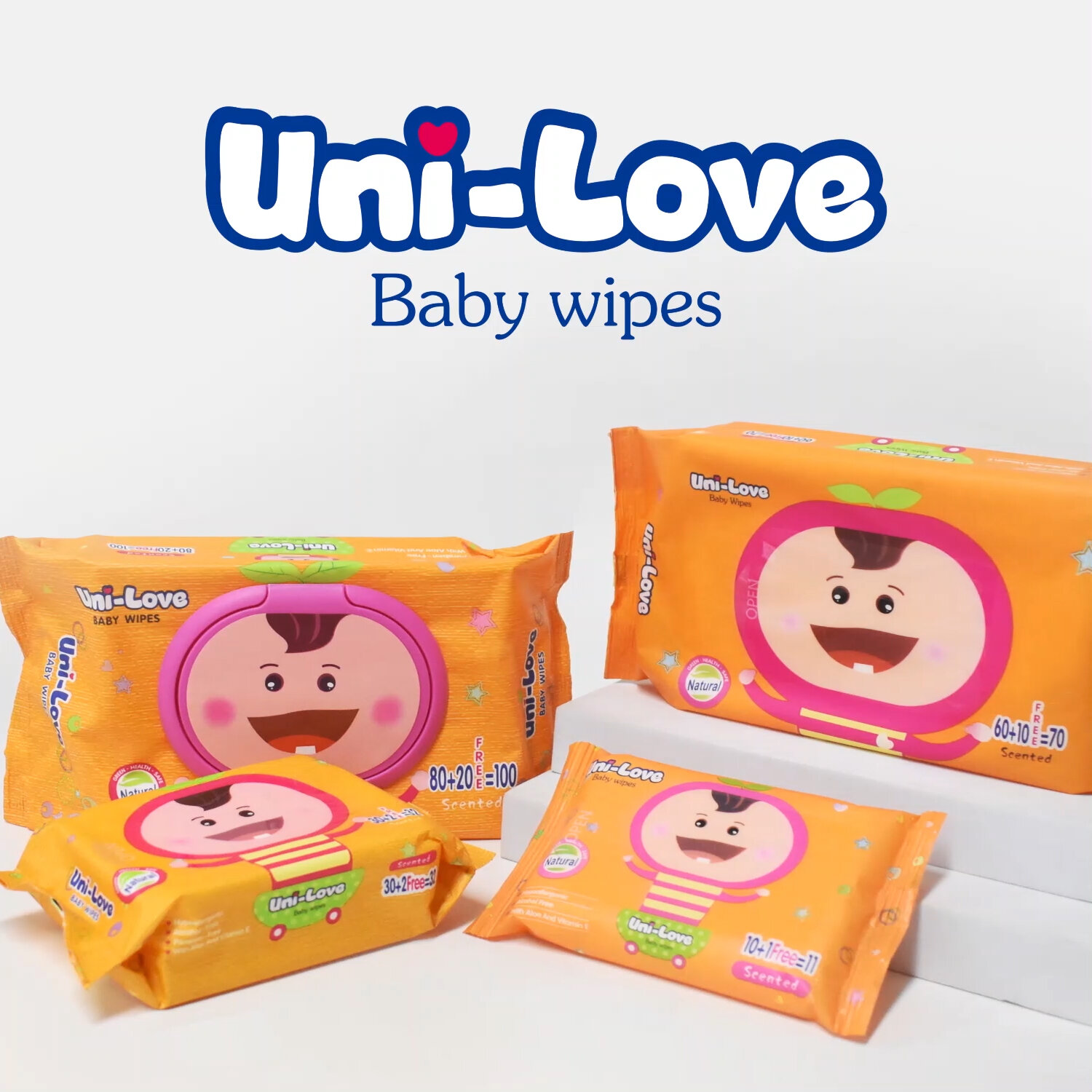 UniLove Powder Scent Baby Wipes 100's Pack of 3 Lazada PH