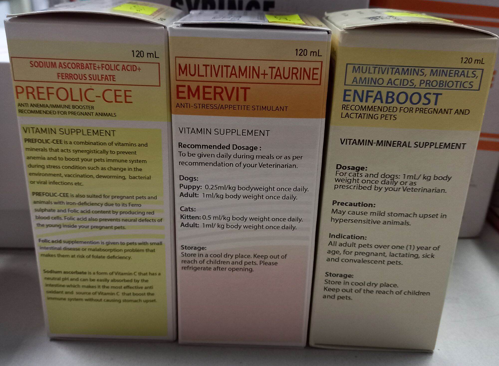 Emervit Prefolic-cee Enfaboost Multivitamins. 