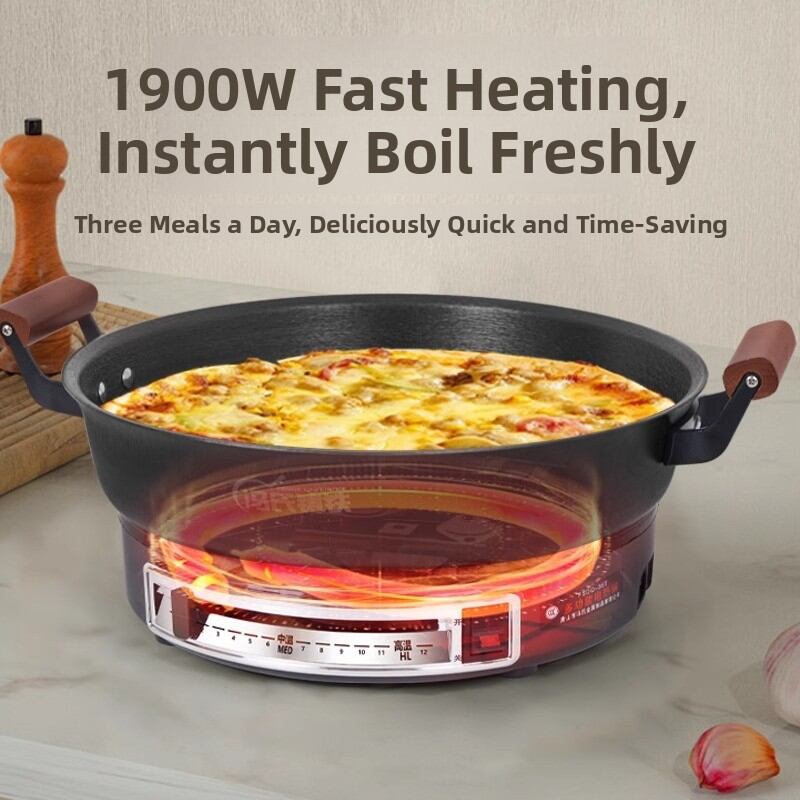FenGS Cast Iron Electric Wok Large Non-Stick Steak Pan Multifunctional Iron Pancake Fryer Home Use No Coating Kitchen Appliance Presyo  5,540 Piso*Libreng Shipping