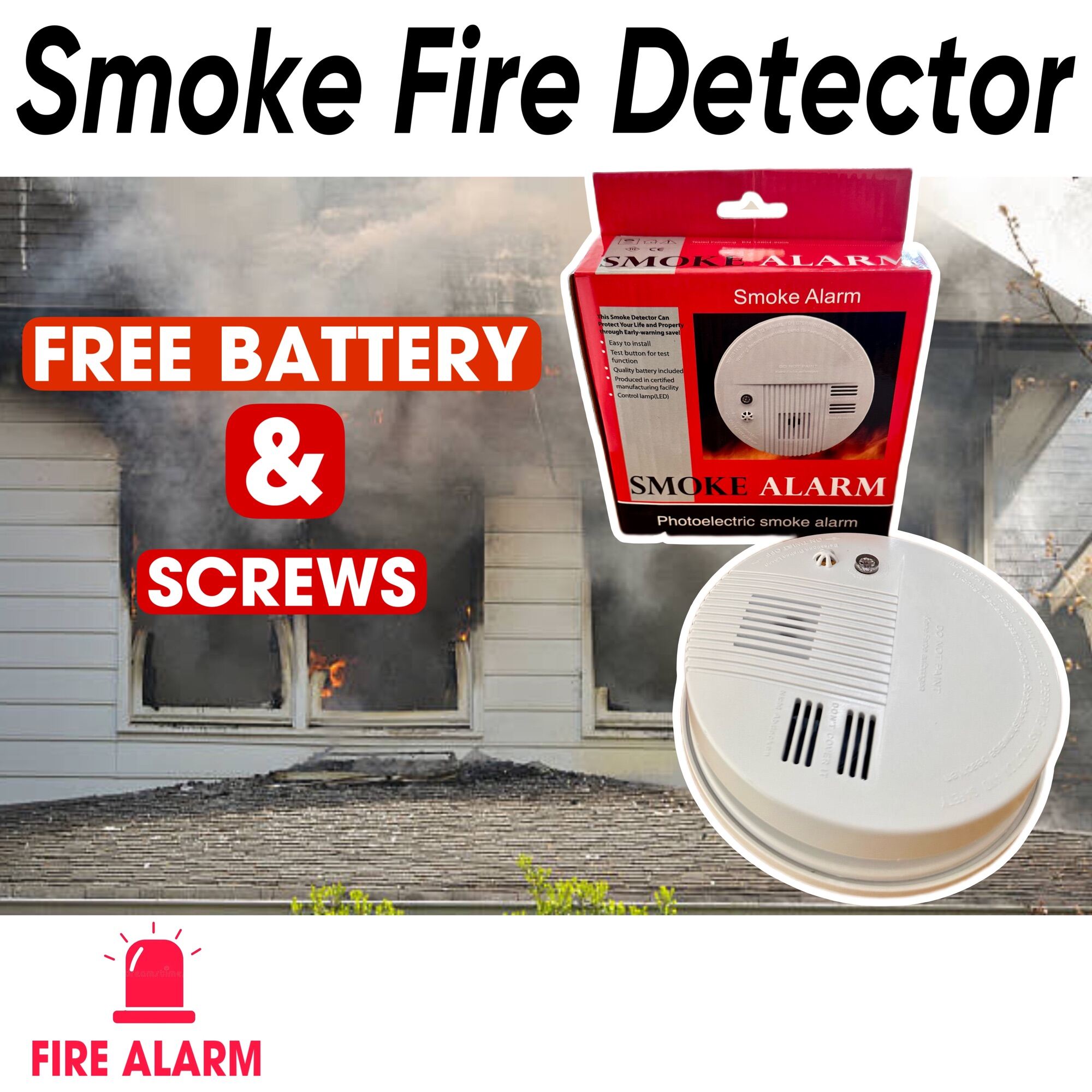 Smoke Detector Battery Operated Lazada Ph