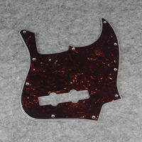 FLEOR 1PCS 10-Hole Bass Pickguard Jazz JB Guitar Scratch Plate and Screws for 4 String Bass