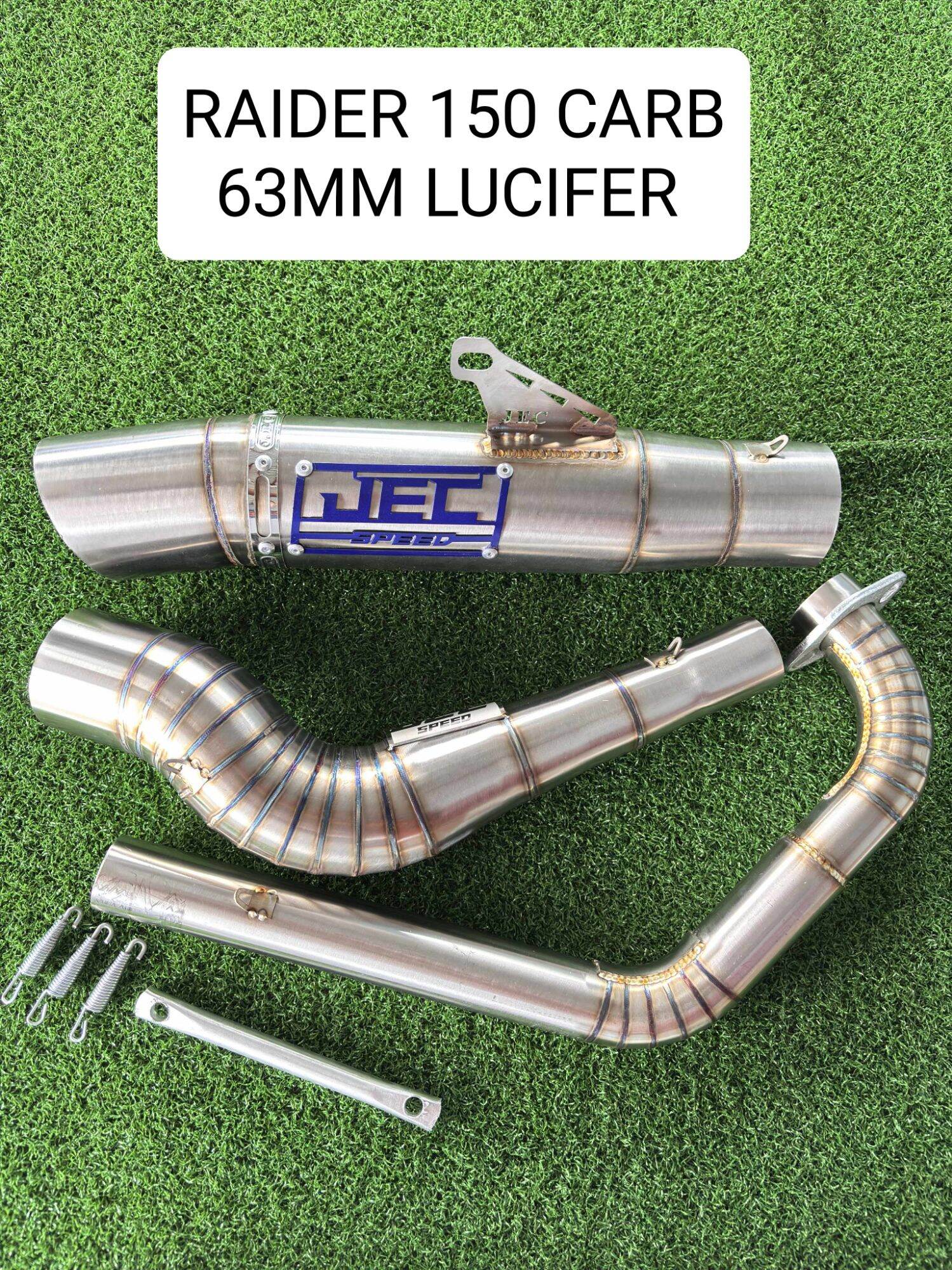 JECSPEED LUCIFER 63MM OPEN PIPE Xrm125 Rs125 Wave125 Open Pipe