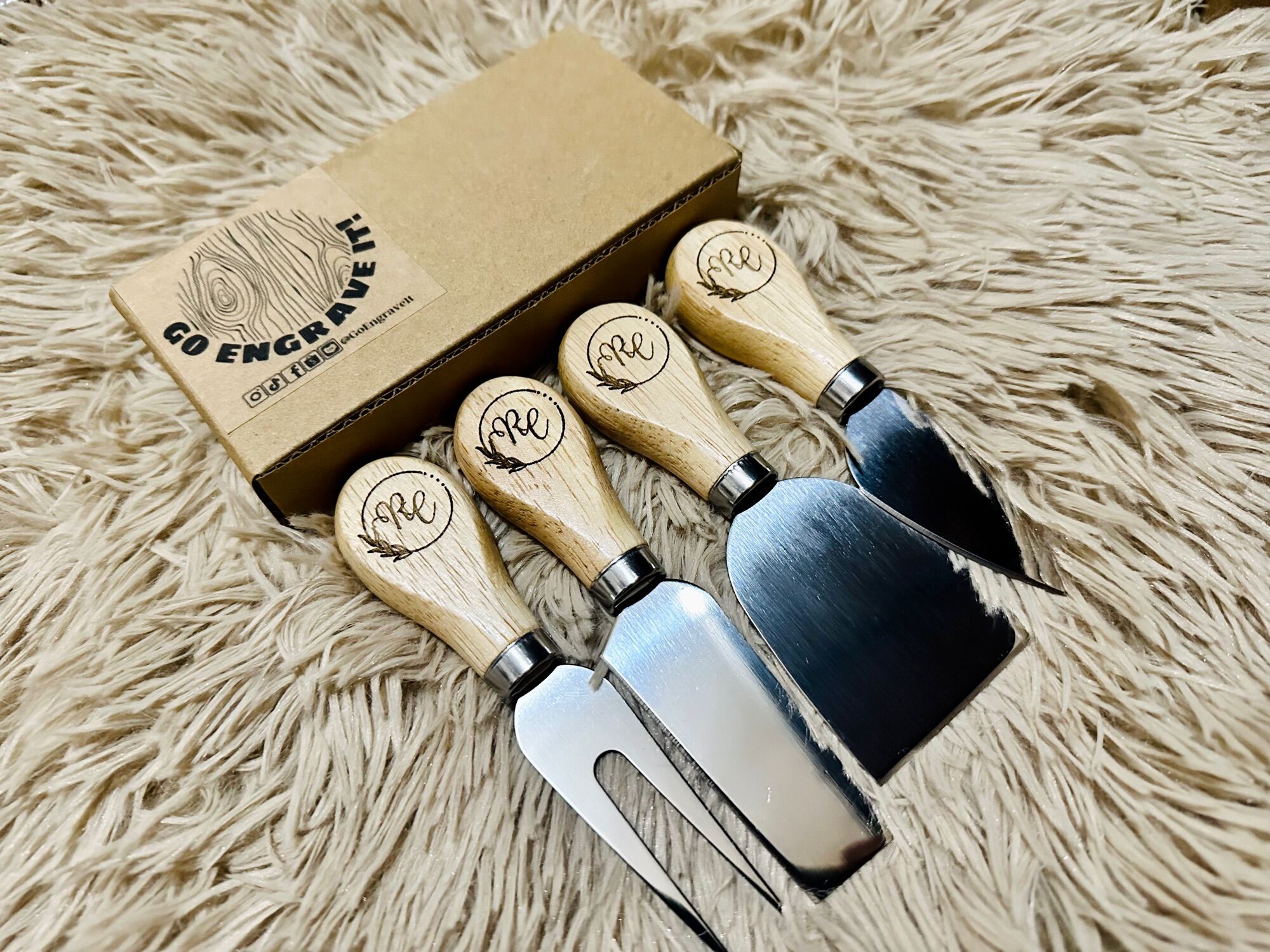 4 Sets Cheese Slicers/ Knives Personalized (engraved) Lazada PH