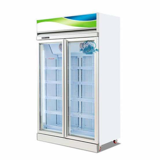 FREEZER 2 Double Door Glass Front Reach In - Brand Name