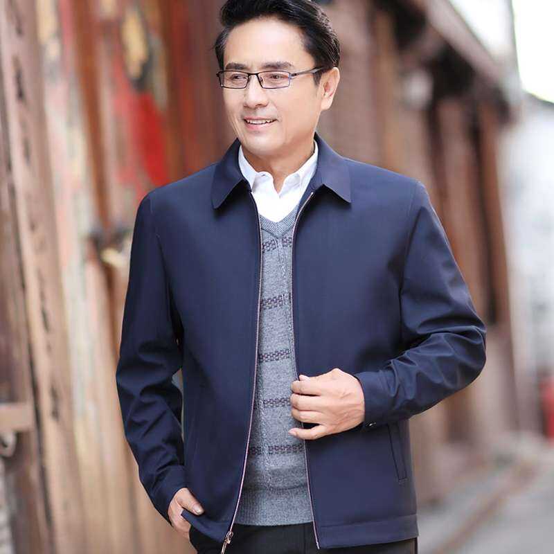 Special Discount New Middle Aged and Elderly Polo Collar Jacket 40 50 Years Old Business Casual Men s Coat Thin Spring and Autumn Dad Wear Lazada PH