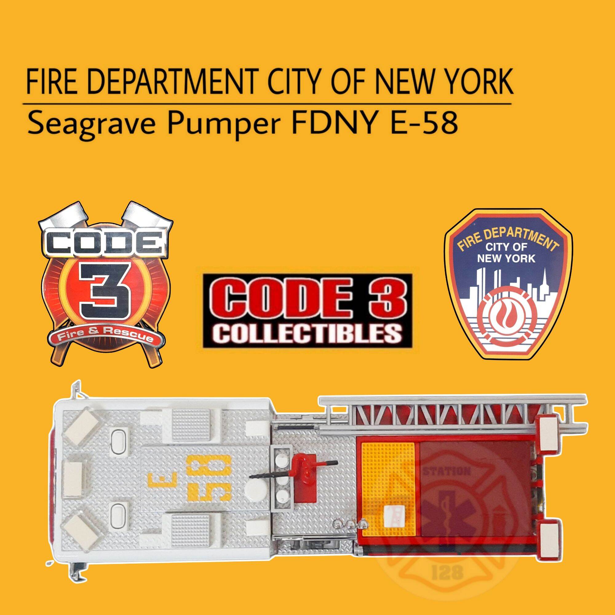 Code 3 FDNY Engine 68 Yankees™ Seagrave Pumper (12831)