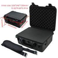 Equipment Hard Case with Pre-cut Sponge and Single Crossbody Strap for Camera Photography Safety Toolbox Portable Case Suitcase