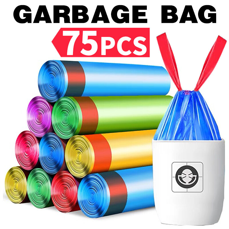 Thickened Plastic Kitchen Garbage Bags - 15pcs/Roll