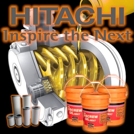 Hitachi New HiScrew Oil Next Screw Air Compressor Oil Replacement