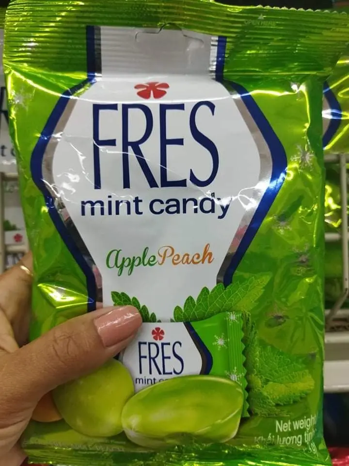 FRES MINT CANDY, APPLE PEACH (50 PCS) (150 grams) makes your breath minty fresh