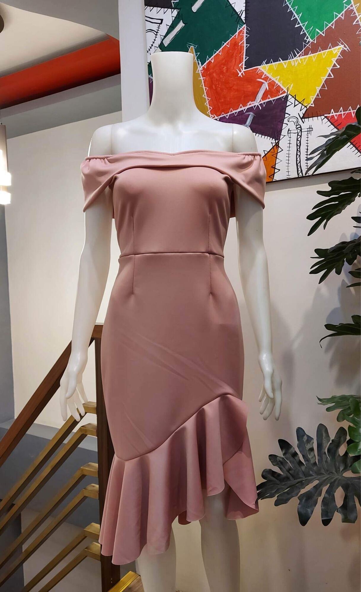 Off shoulder dress shop lazada