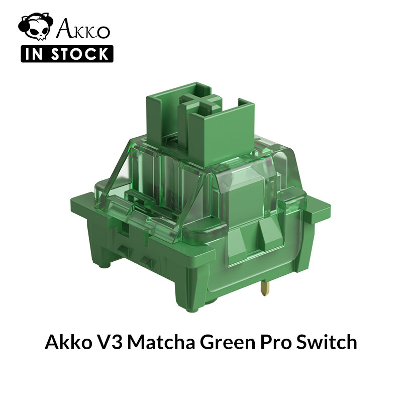 Akko V3 Pro Matcha Green Switches 3 Pin 50gf Linear Switch With Stable Dustproof Stem For Mx Mechanical Keyboard