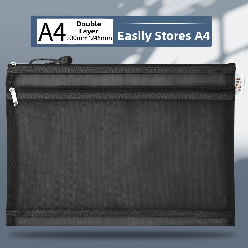 Student Transparent A4 Document Bag With Zipper