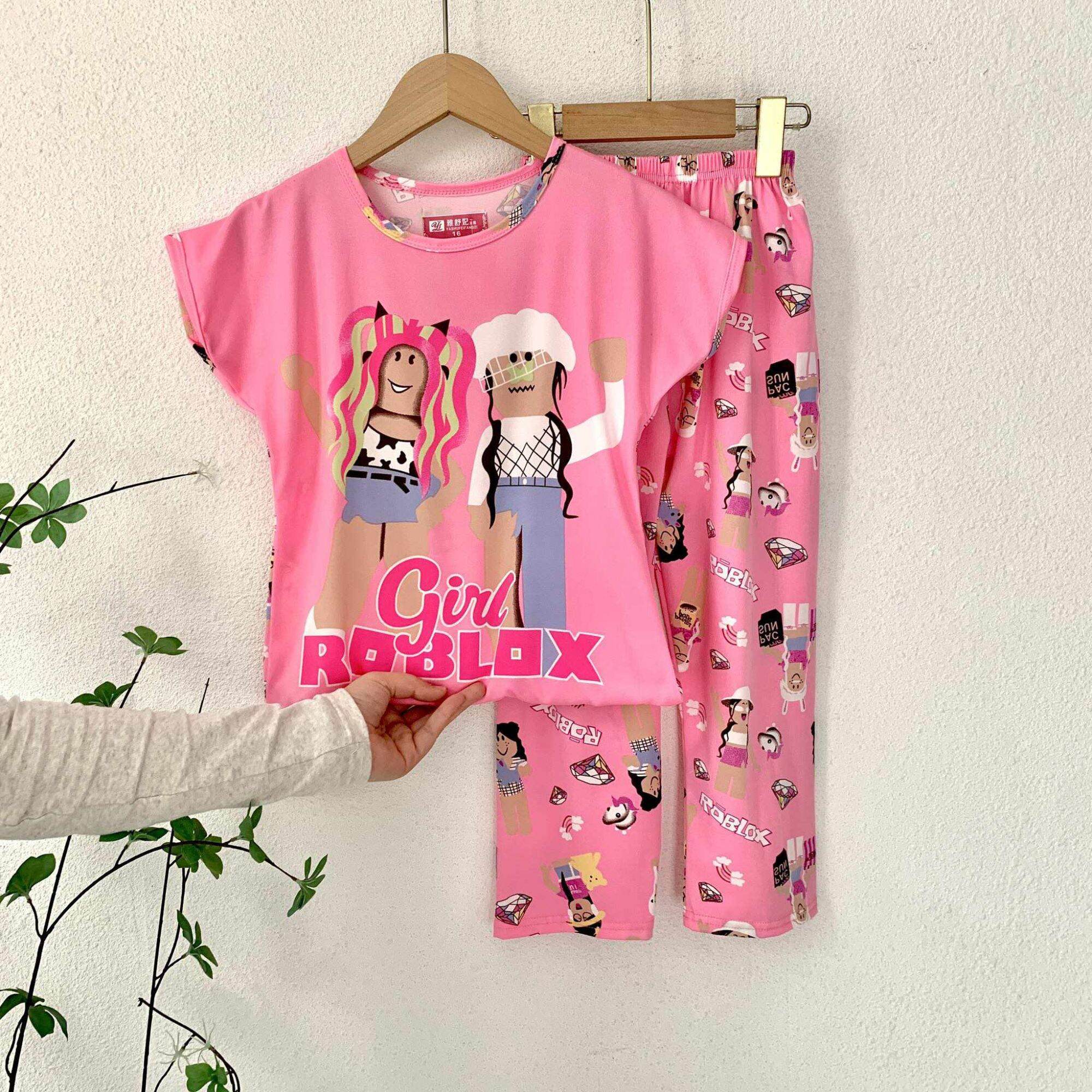 Roblox Kids Pajamas Roblox Pajamas Comfy Pajamas Roblox Pajama Set Roblox Girl Terno Pajama Sleepwear For Kids  Lazada PH