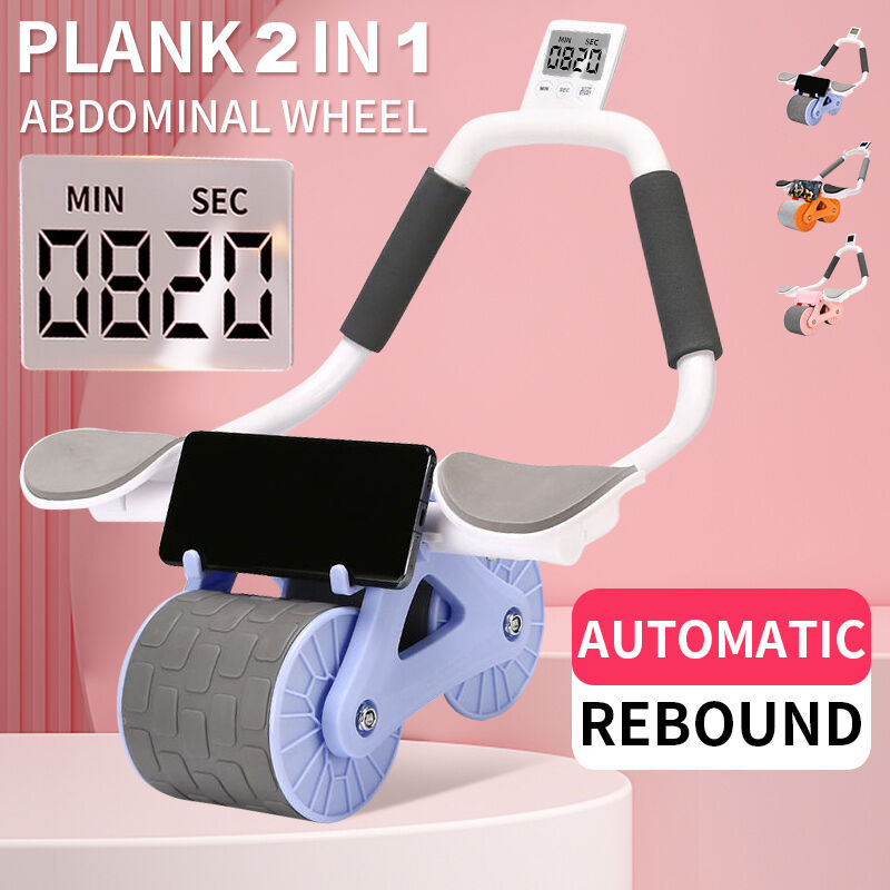 Abdominal Wheel with Automatic Rebound & Elbow Support - Fitness