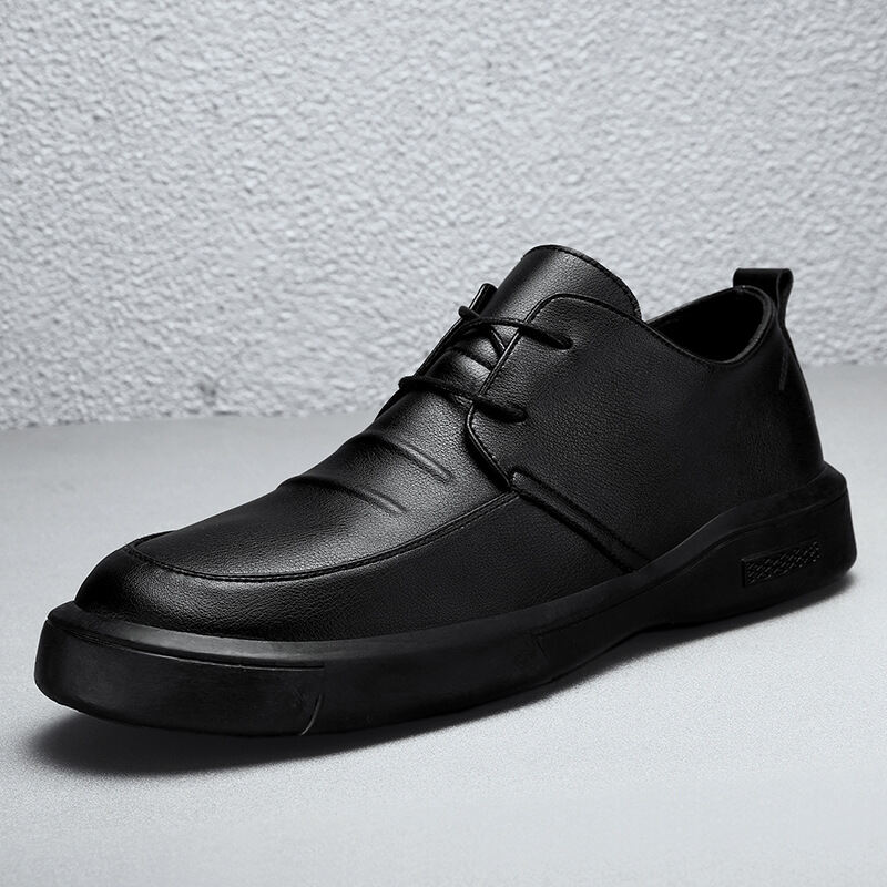 Black Leather Formal Shoes for Men by 