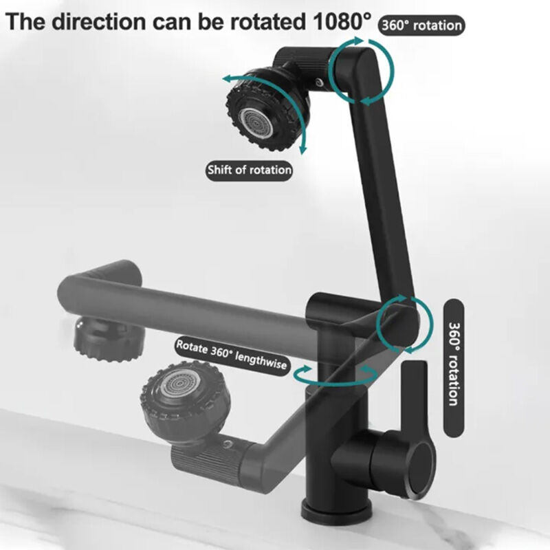 Rotating faucet, 1080° rotation, 304 stainless steel kitchen faucet ...