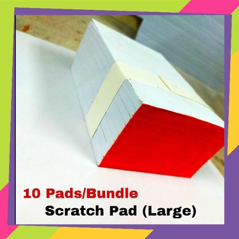 Blank Receipt - Scratch Pad Large (10 PADS/bundle) - 70 GSM
