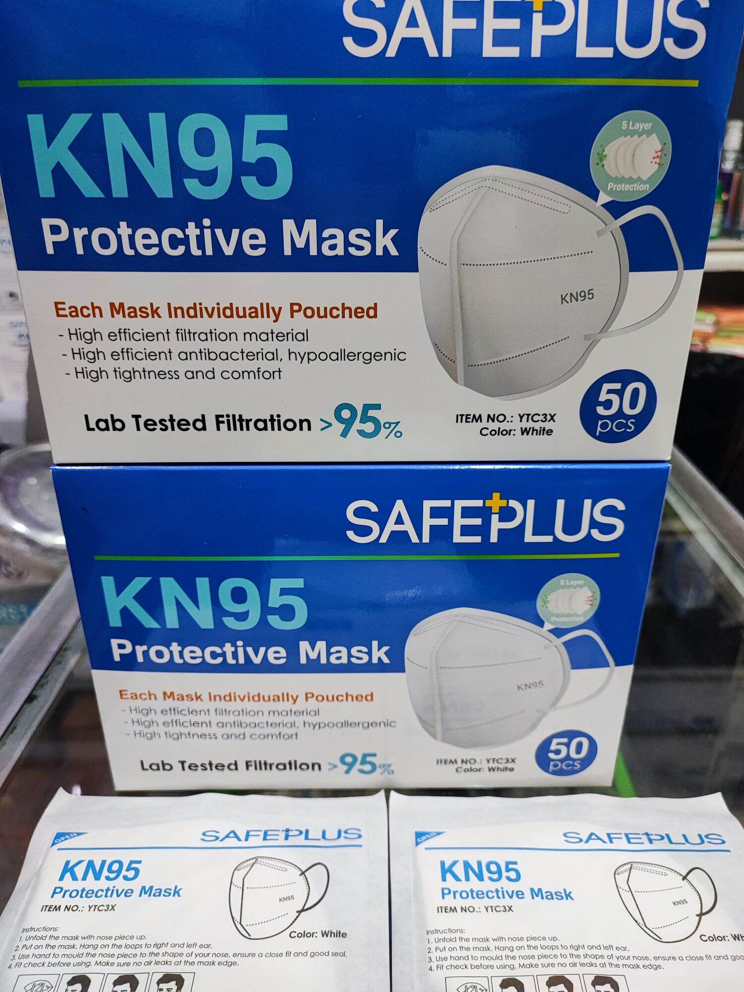 KN95 Protective Mask (Safeplus) FDA APPROVED Sold per piece Lazada PH