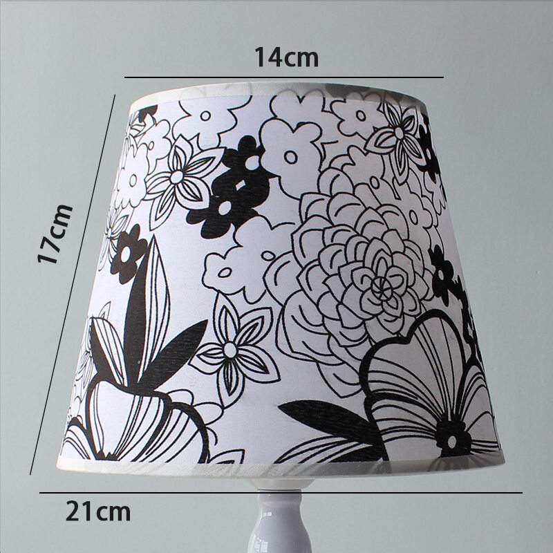 Universal Square E27 Screw Mouth Lampshade Fabric round Cone Shape Desk Lamp Cover Light Shielding Baby Eye Protection