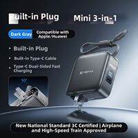 Remax | Plug-in Portable Power Bank with Cable 3C Certified Air Travel Approved Fast Charging