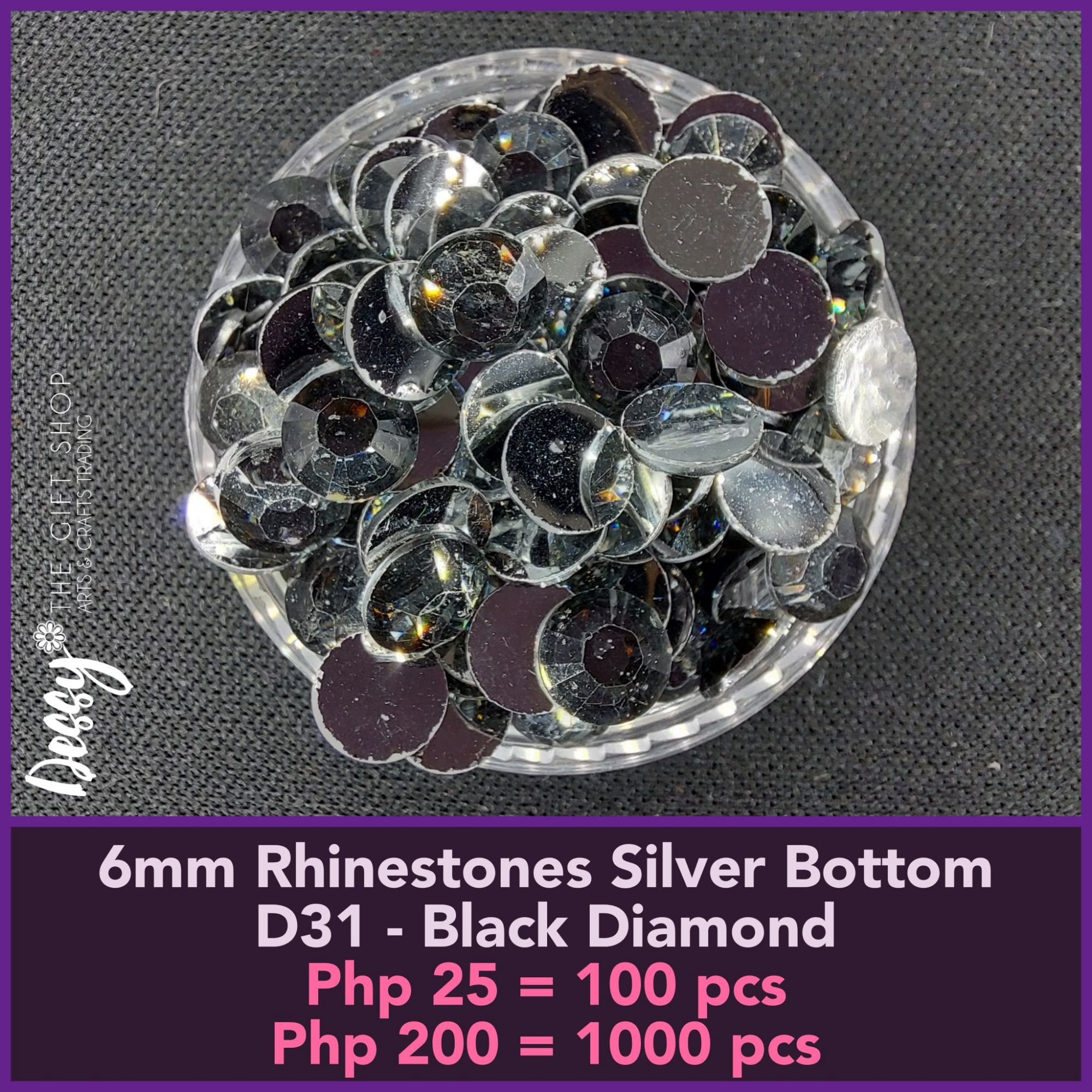 3mm Rhinestones AB Silver Bottom - Crystal AB - 100 pcs