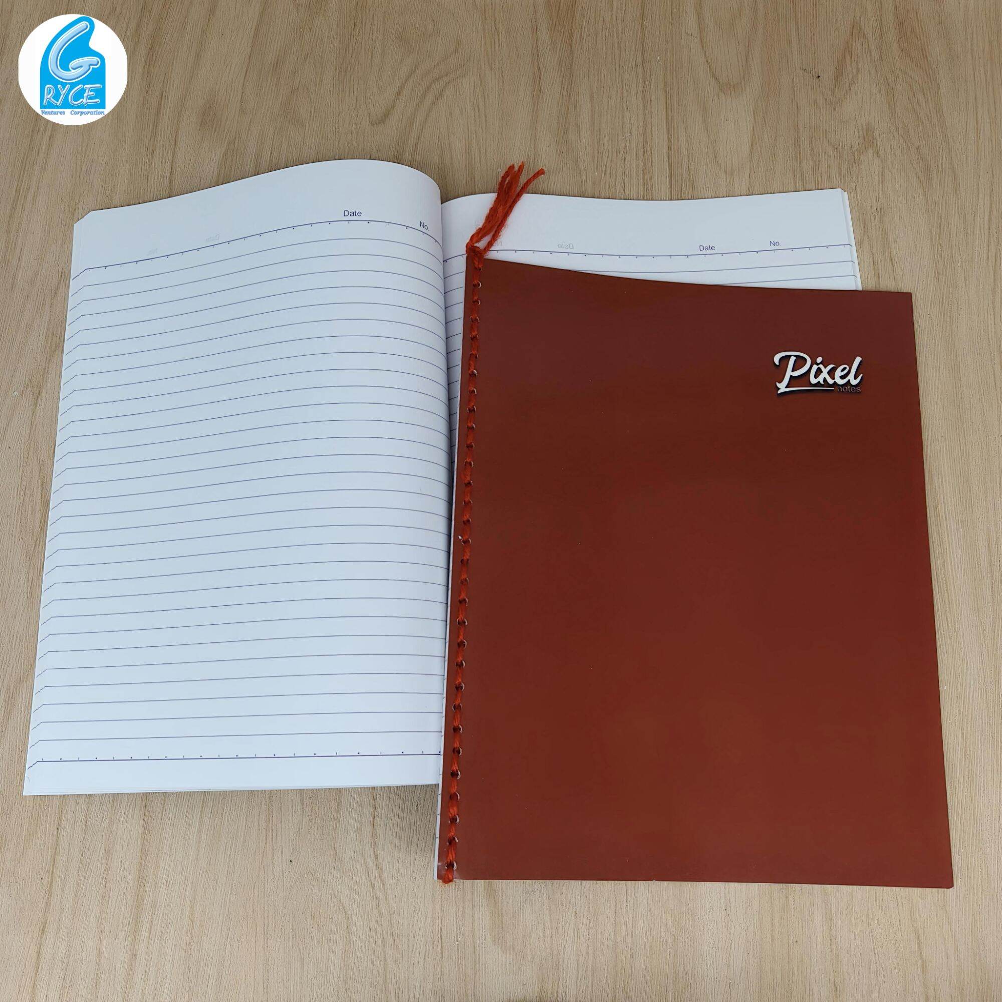 Pixel University Notebook with Yarn Binding - Big Notebook for School Office or Personal Use - 80 Leaves - Available in Various Colors