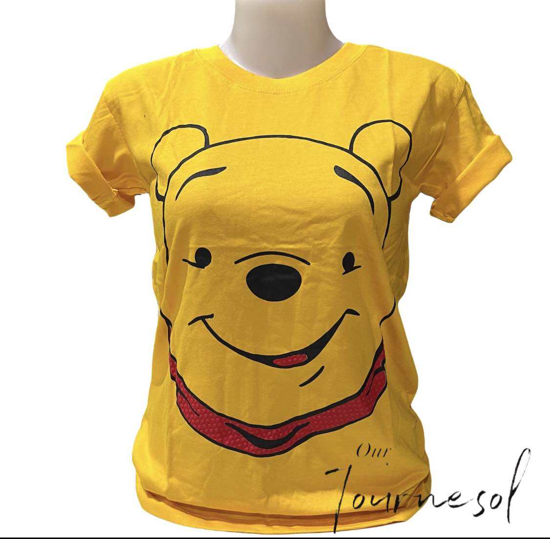 Winnie The Pooh Striped Yellow Red Cartoon Custom Name & Number