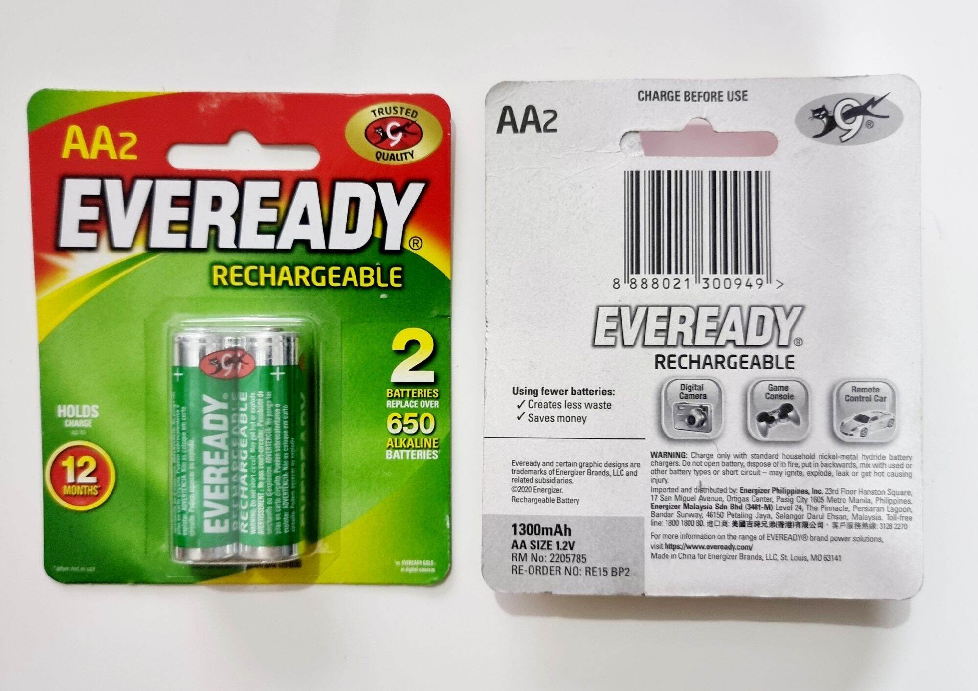 Eveready Rechargeable AA Battery (2's) – AHPI