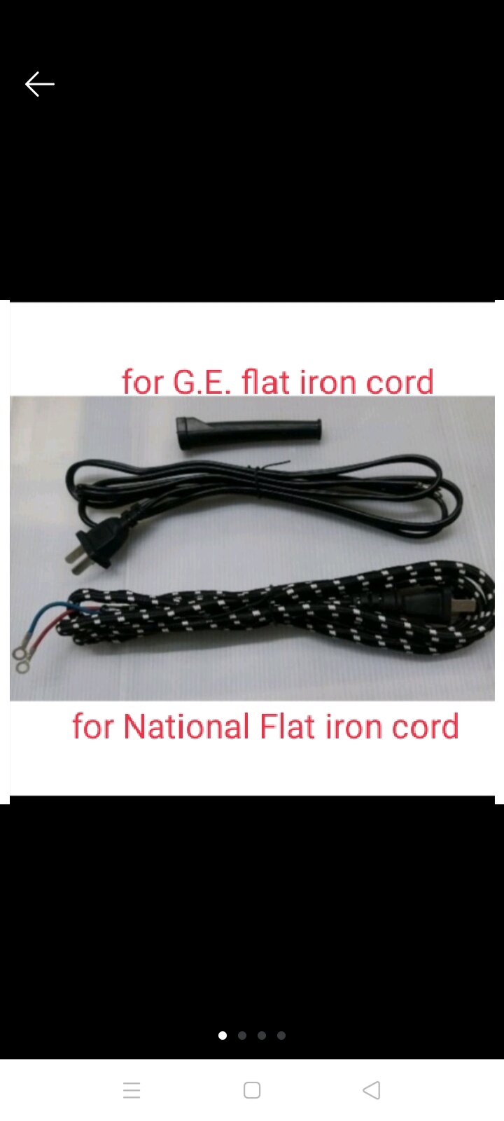 FLAT IRON CORD for G.E and National Lazada PH