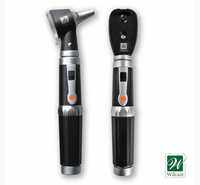 Wilcare Fiber Optic OTOSCOPE (White LED) + OPHTHALMOSCOPE (Halogen LED) with 1 handle (4 cannulas) HS-OTP10 Otoscope Ophthalmoscope