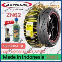 ZENEOS ZN62  MOTORCYCLE TIRE GULONG TUBELESS 80/80/14 90/80/14 100/80/14 to 150/60/14 BY14