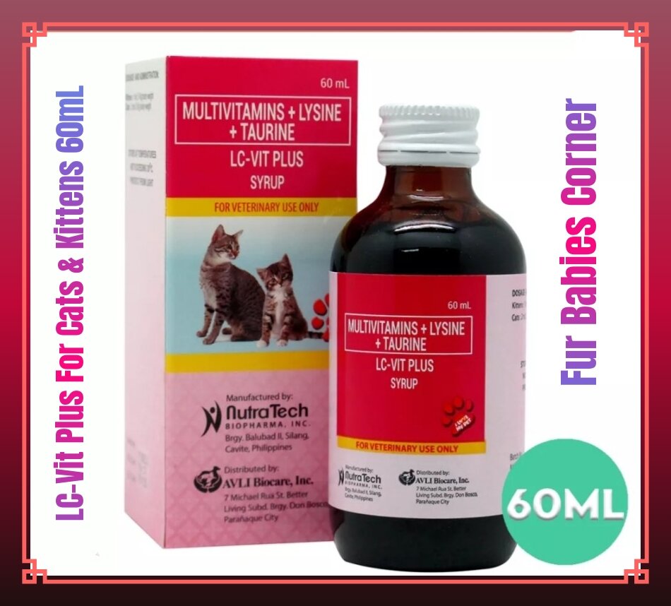 LCVit Plus 60mL Multivitamins For Cats & Kittens (With 3mL Syringe