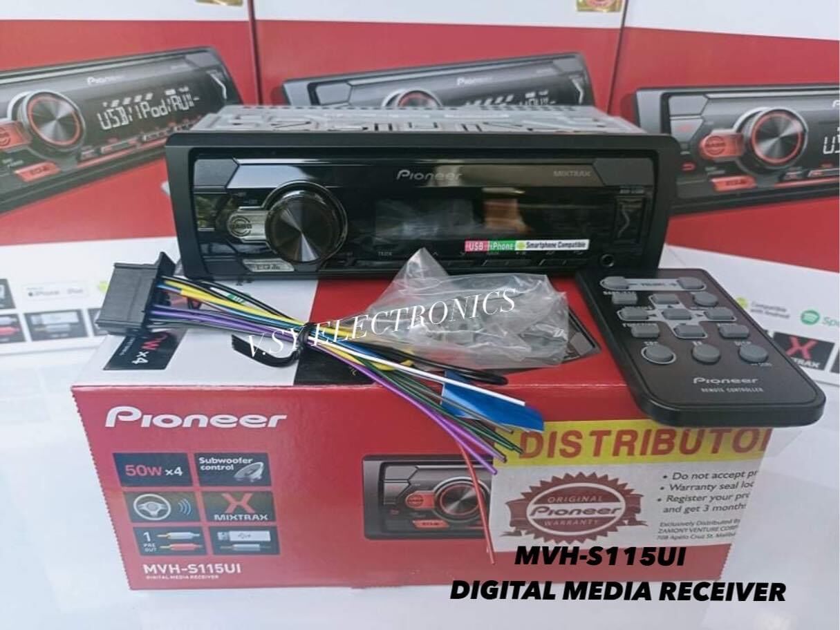 1pc ORIGINAL PIONEER MVHS115UI digital media receiver CAR STEREO 50wx4 mosfet Subwoofer