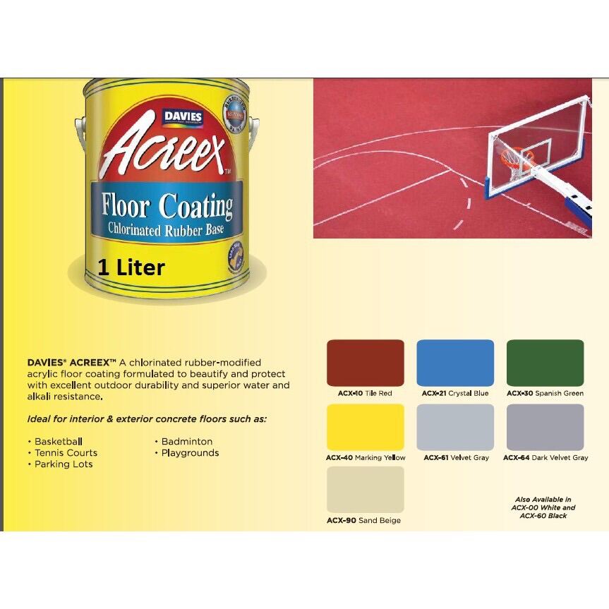 DAVIES ACREEX Rubber Floor Coating 1 L Lazada PH