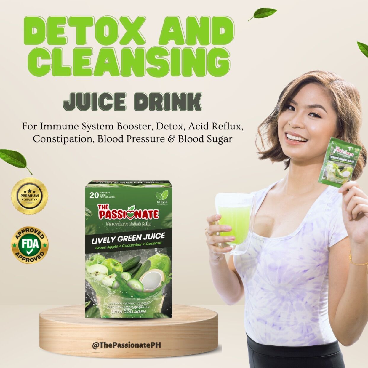 The Passionate Lively Green Juice (Blood Sugar/Pressure Acidic