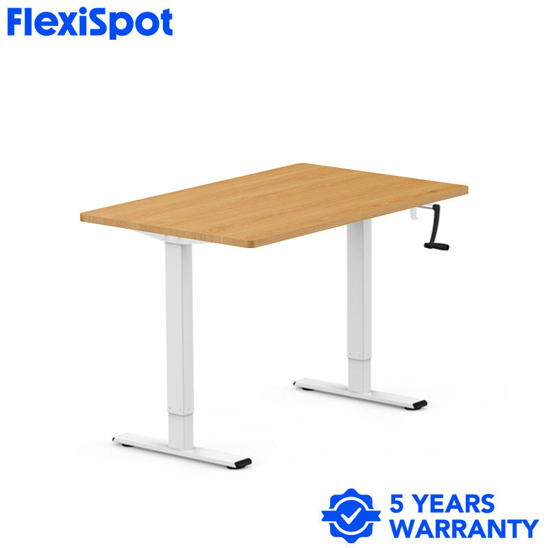 FlexiSpot Manual Adjustable Desk, 1000x600mm/1200x600 Size Options