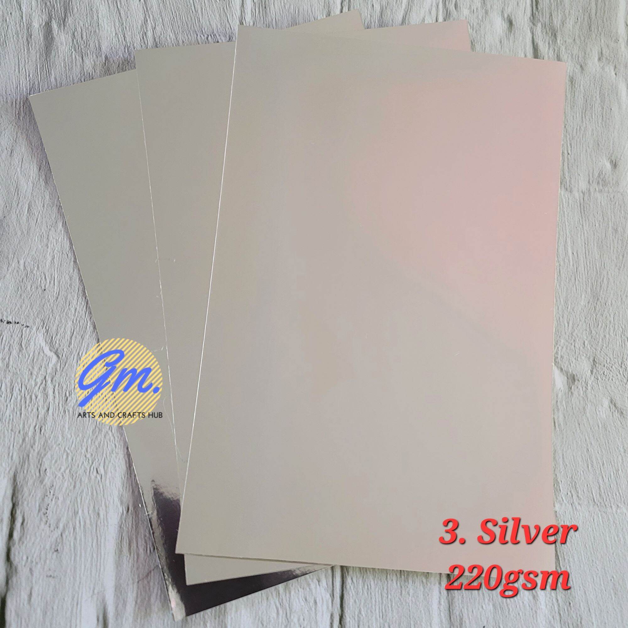 Metallic Board 220250gsm 10 Sheets Mirror Board School Supplies