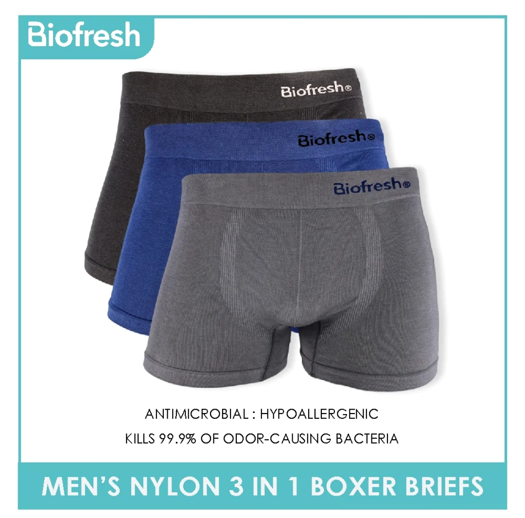 Biofresh Men's Nylon Boxer Brief 3 piece in a pack UMBBG23