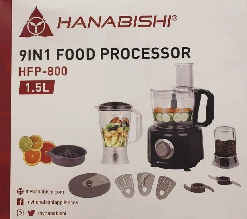 9IN1 FOOD PROCESSOR HANABISHI HFP800 Lazada PH